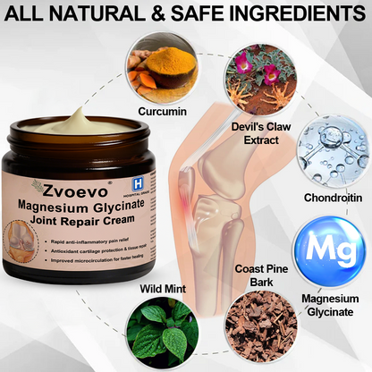✅ Zvoevo® Magnesium Glycinate Joint Repair Cream (Effective relief for arthritis, nerve pain, muscle spasms, rheumatic conditions, and sports injuries)
